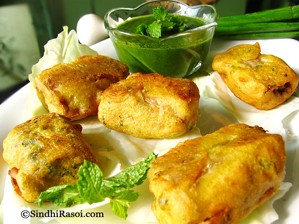 Bhee tikki or stuffed lotus stem